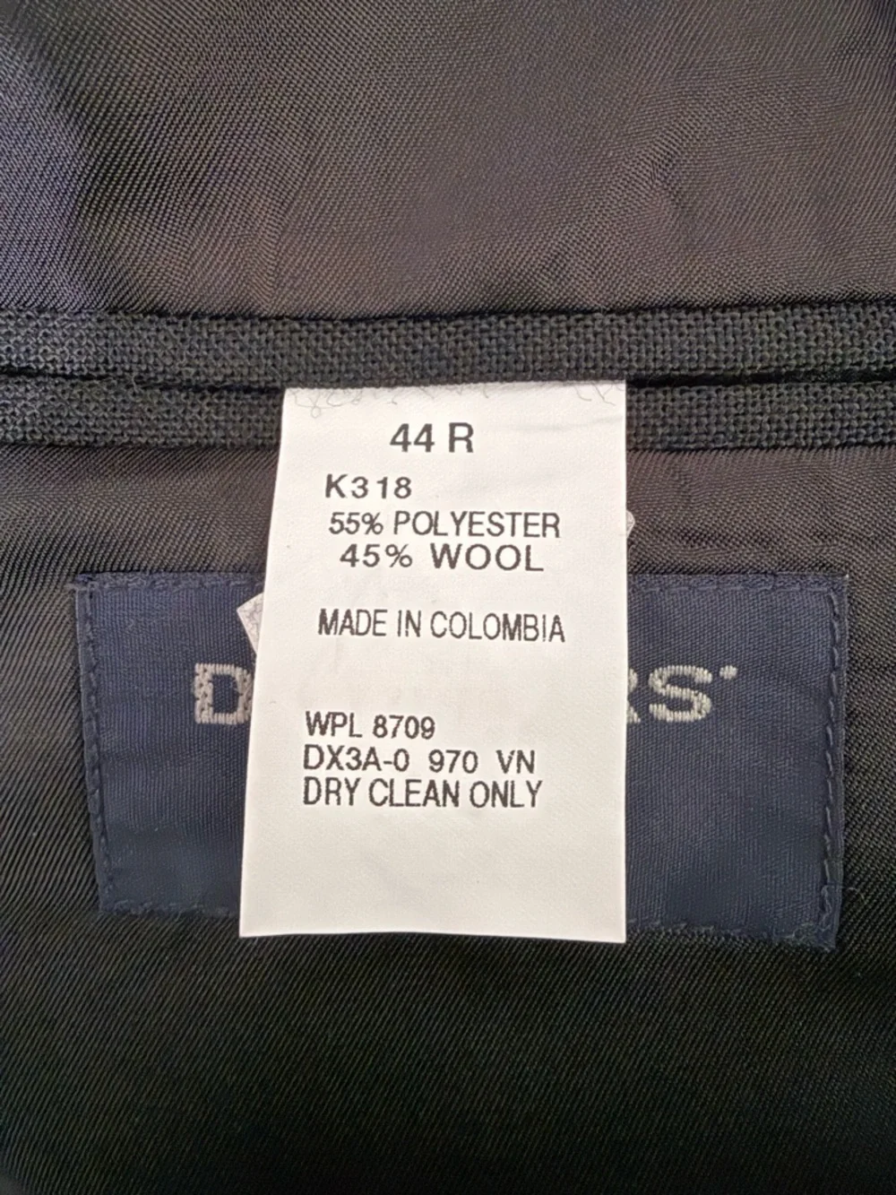 Dockers Men’s Black Wool Blend Blazer 44R Two Button Sport Coat